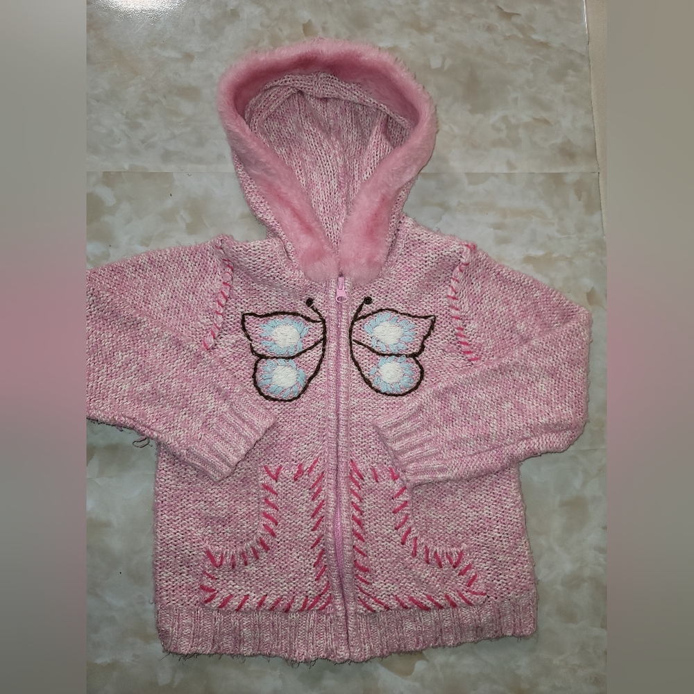 Girls 5 Zip Up Sweater